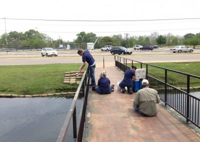 Water Quality Sampling at Landa Park in New Braunfels, Texas 2013