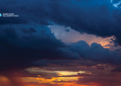 Sunset Storm Hill Country Texas